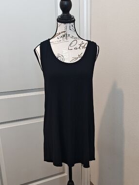Chris & Carol Black Scoop Neck Tank